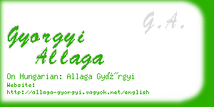 gyorgyi allaga business card